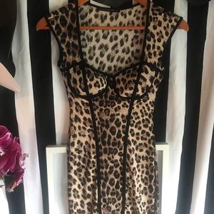 Sexy animal print party dress